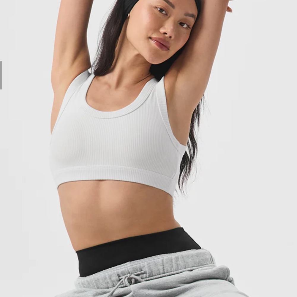 ALO YOGA WELLNESS BRA WHITE